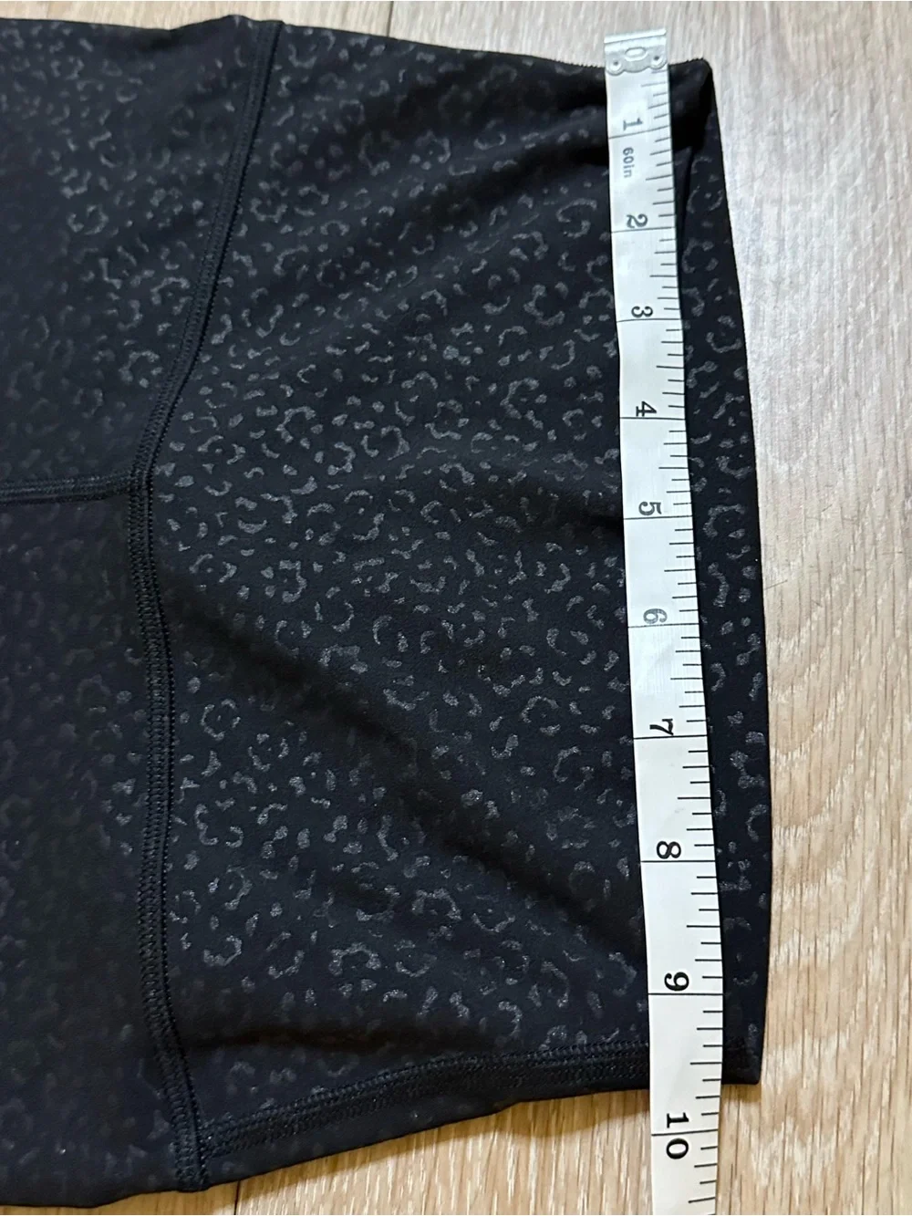 lululemon Align High Rise Black Leopard Daisy Emboss Tonal Black Leggings